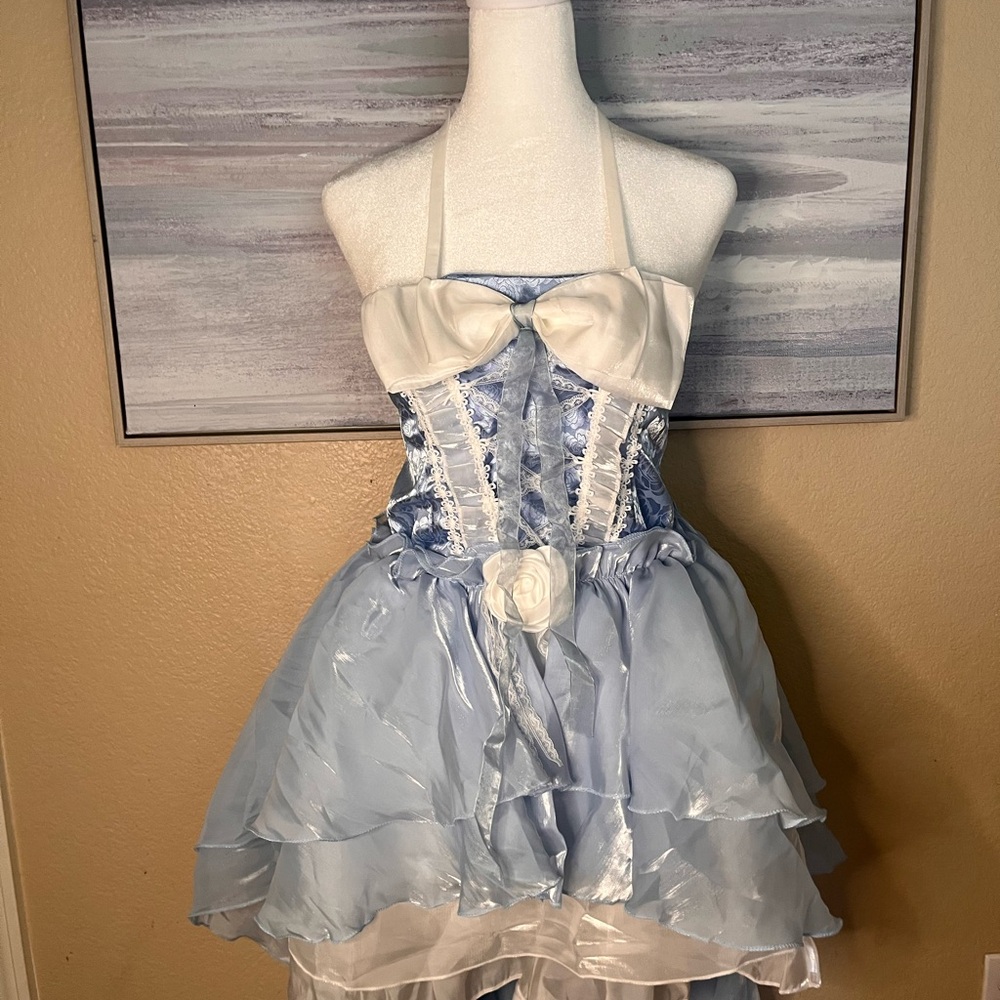 Harajuku Elegant Blue and White Lolita Dress